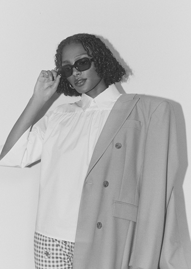 Top Trinityblanc en popeline