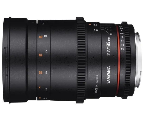 Samyang 135MM T2.2 VDSLR Nikon F, Telelinse, 11/7, Nikon F