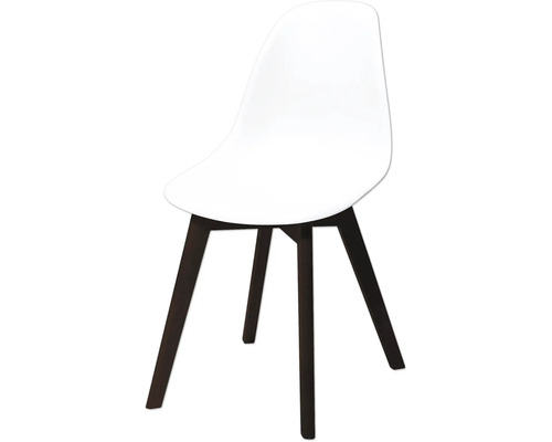 Stapelbare stoel zonder armleuningen Keeve berkenhout/kunststof 47×53×83 cm bruin, wit