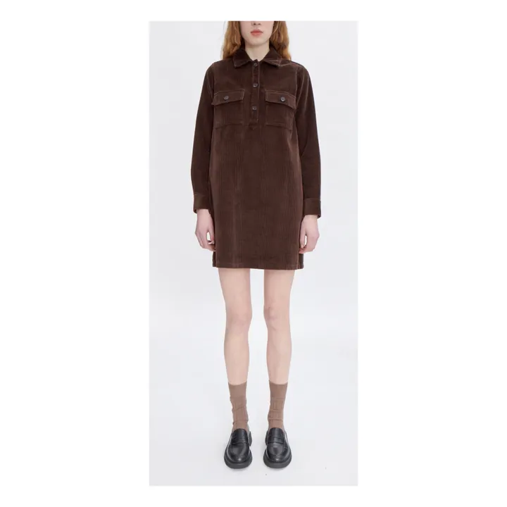 A.P.C. Robe Mia Coton et Lin | Brun