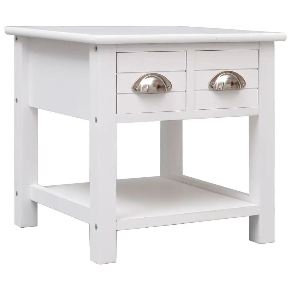 vidaXL - Bijzettafel - Wit - Hout