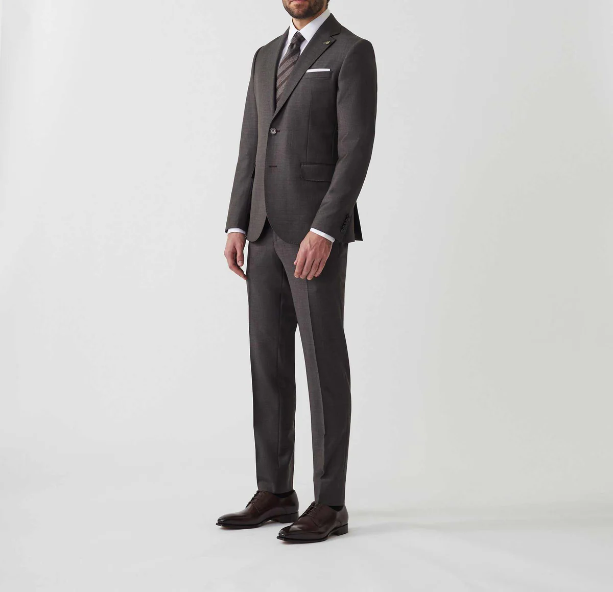 Costume en laine marron 