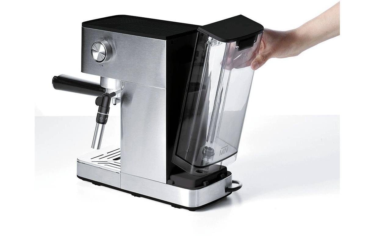 Siebträgermaschine Coffea P10S Silber<br>Manuelle Espressomaschine