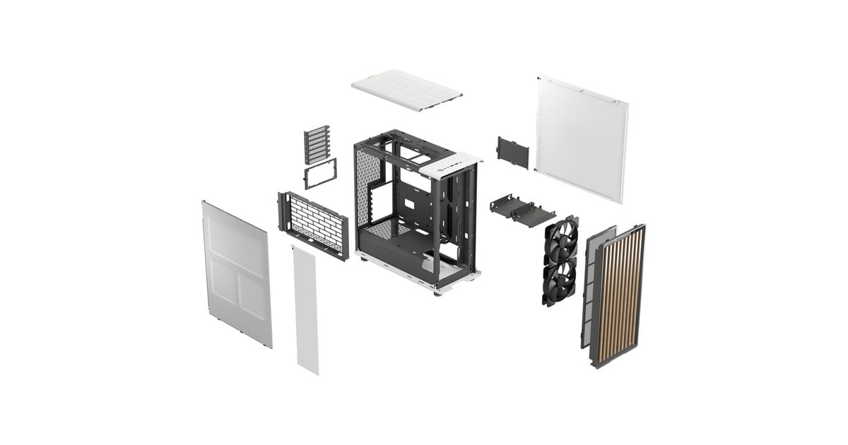 Fractal DesignNorth midi tower behuizing  (Wit | 2x USB-A | 1x USB-C)