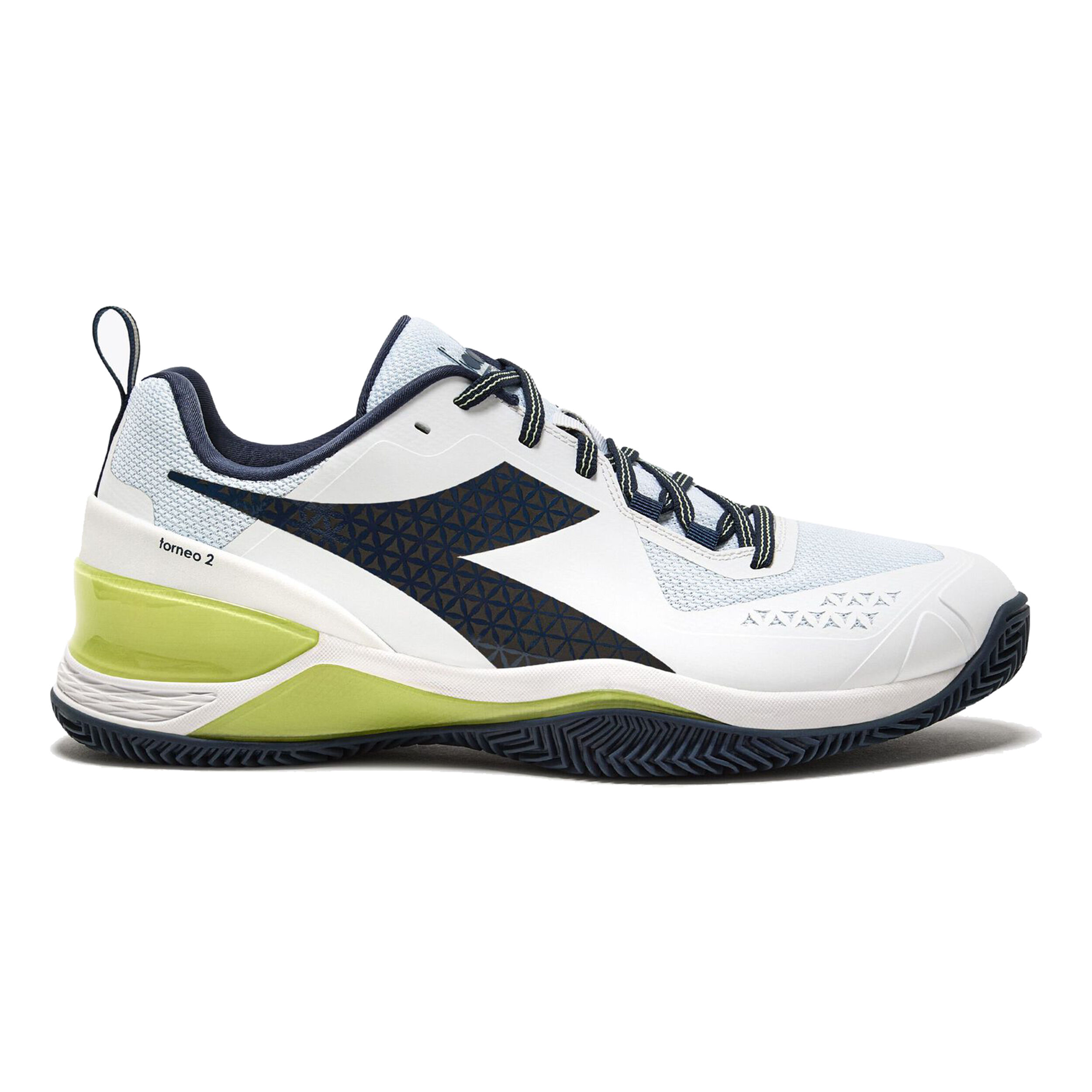 Diadora Blushield Torneo 2 Chaussure Terre Battue Hommes - Blanc , Bleu