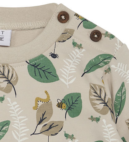 Hust and Claire Sweatshirt -Samy - Französisch Oak m. Blätter