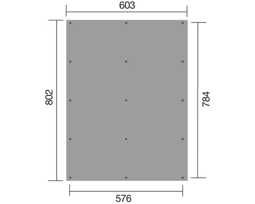 Dubbele carport weka 618 maat 3 PVC dak 576 x 784 cm drukgeïmpregneerd