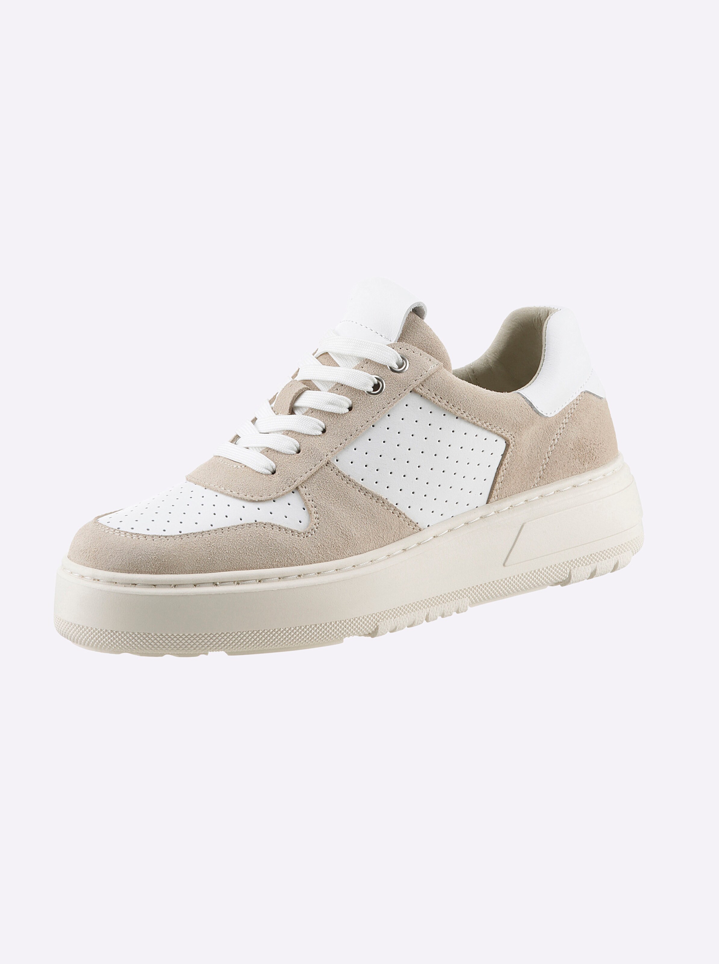 heine Sneaker in beige-weiß
