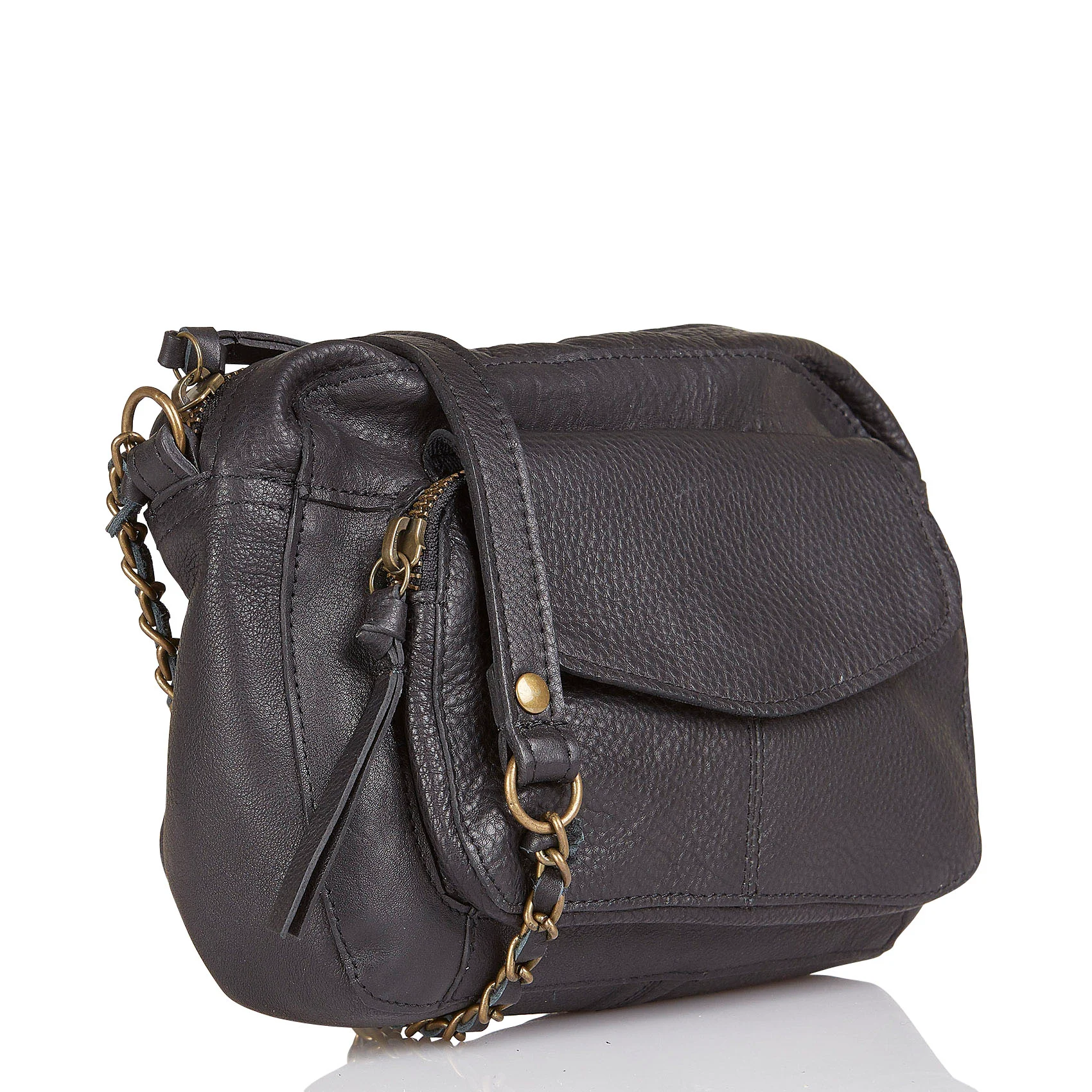 NAINA - Sac bandoulière en cuir | Noir