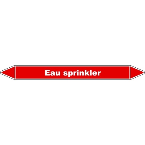 Marqueur de Tuyauterie - Sprinkler - NFX 08-105 - Vinyle Laminé