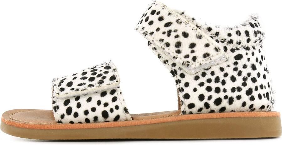Shoesme CS22S010 A leren sandalen met dierenprint wit