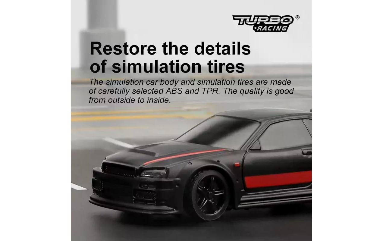 Micro Sport C74, Schwarz, RTR, 1:76Vollwertiges RC-Auto im micro Format