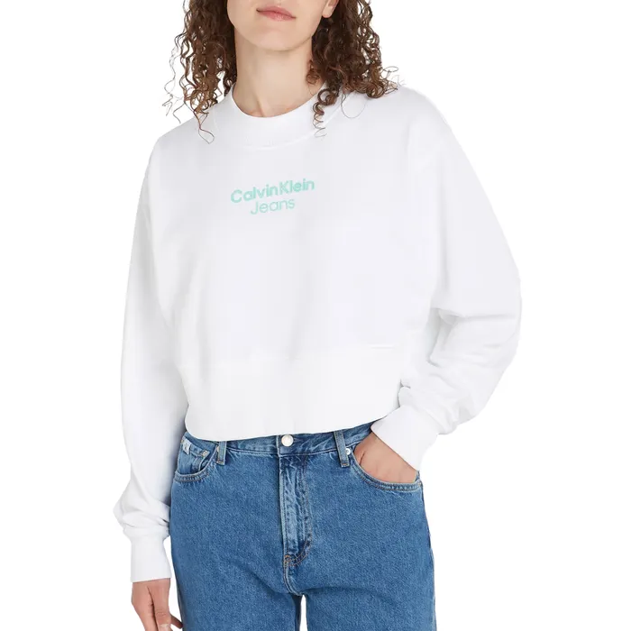 Calvin Klein Stacked Institutional Crewneck Sweater Dames