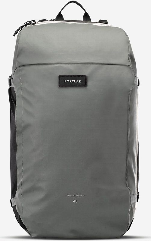 FORCLAZ - Travel 500 Organizer - Reisrugzak - Zwart en Kaki - 40 l