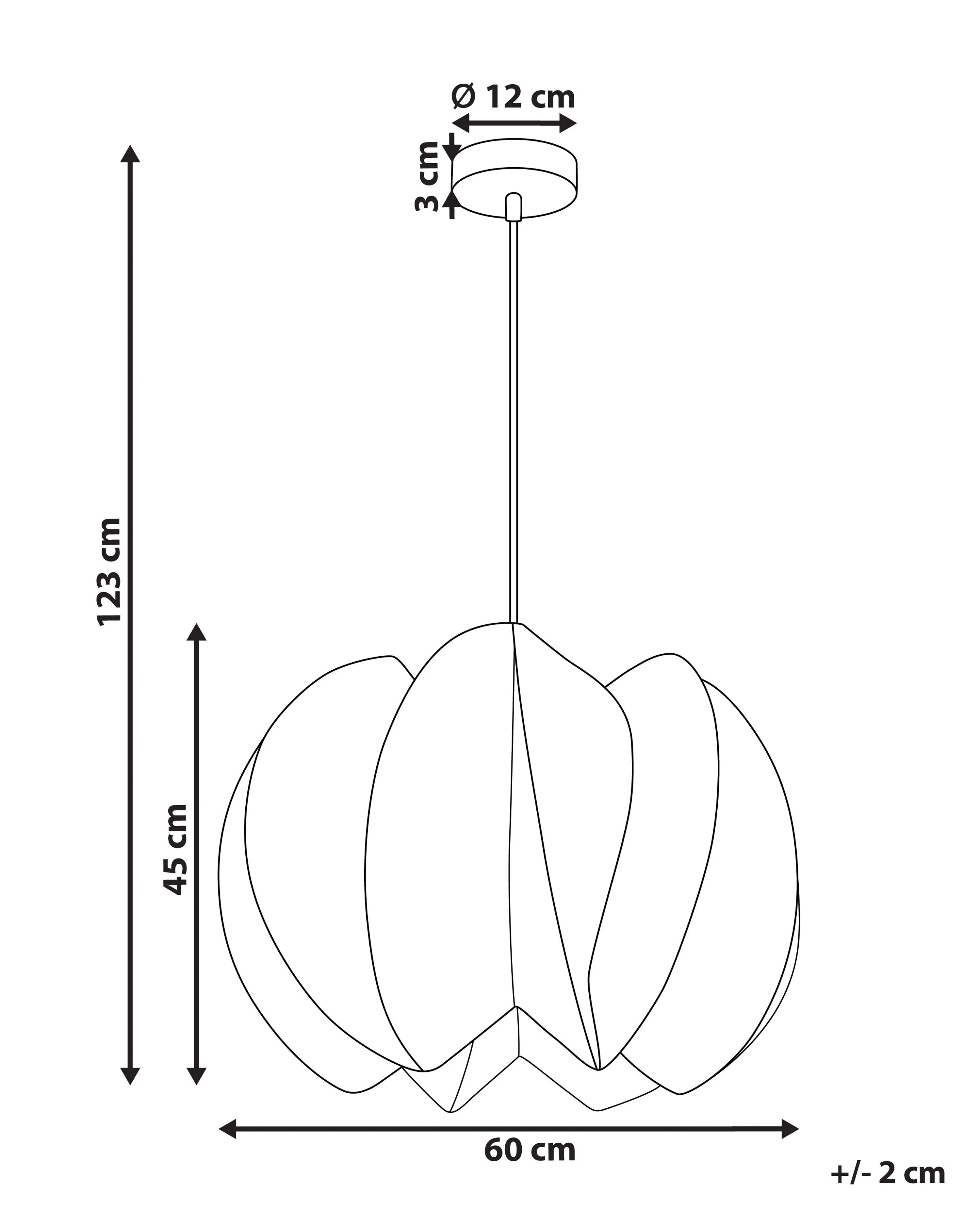 Hanglamp MANINGA Papierkoord Lichtbruin