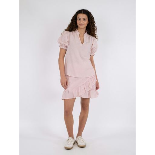 Neo Noir Odesa Linen Bluse, Rose Smoke, 38