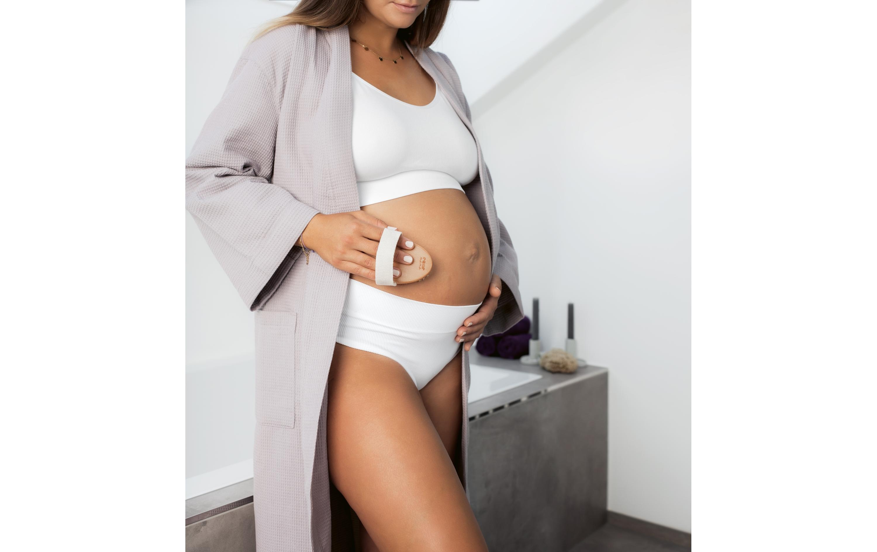 Massagebürste NaturHandmassagebürste für die Pflege des Babybauches