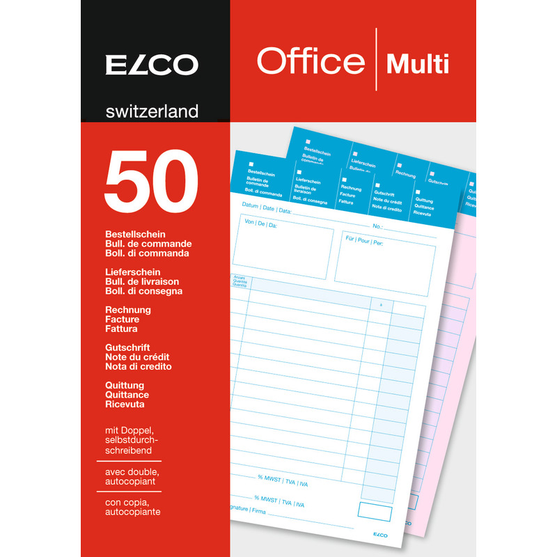 Elco Durchschreibeblock Multifunktion 50/50, A5