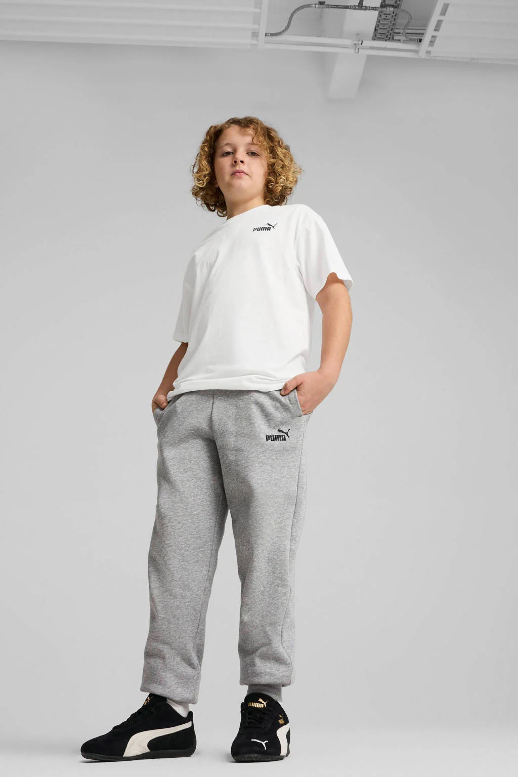 Puma joggingbroek grijs/zwart