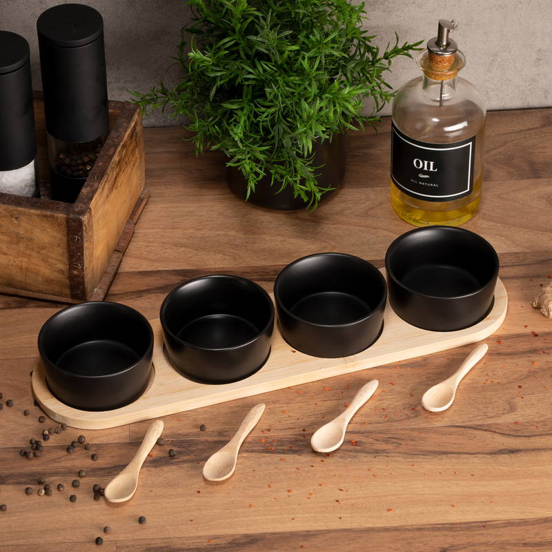 Moritz & Moritz Servierset Bambus mit 4 Schale