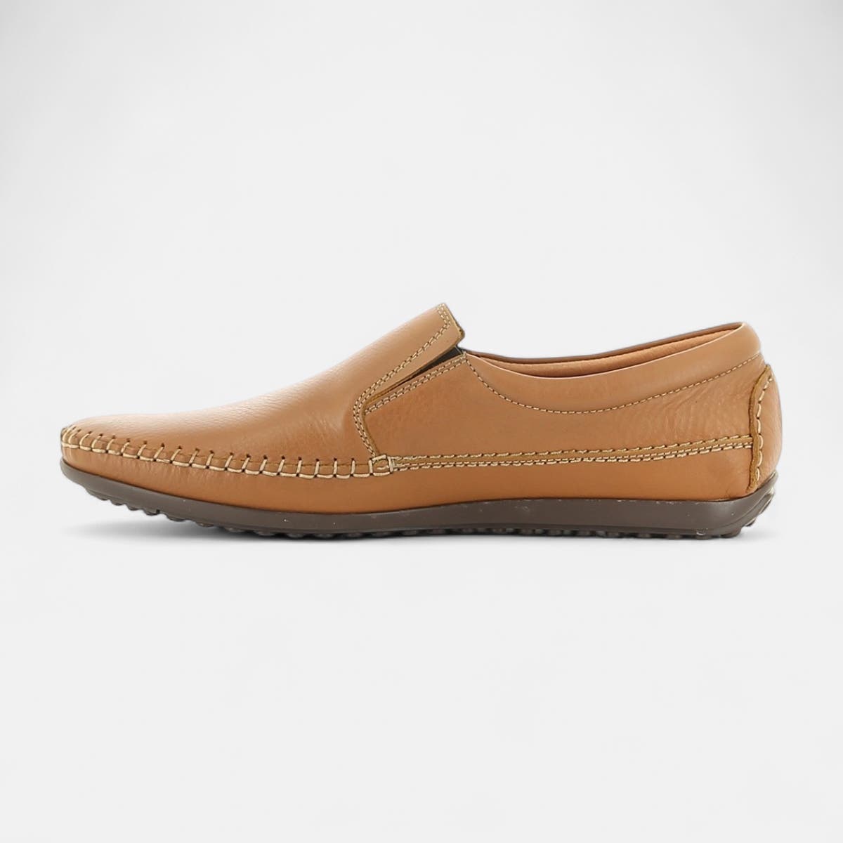 Mocassins Homme en cuir cognac
