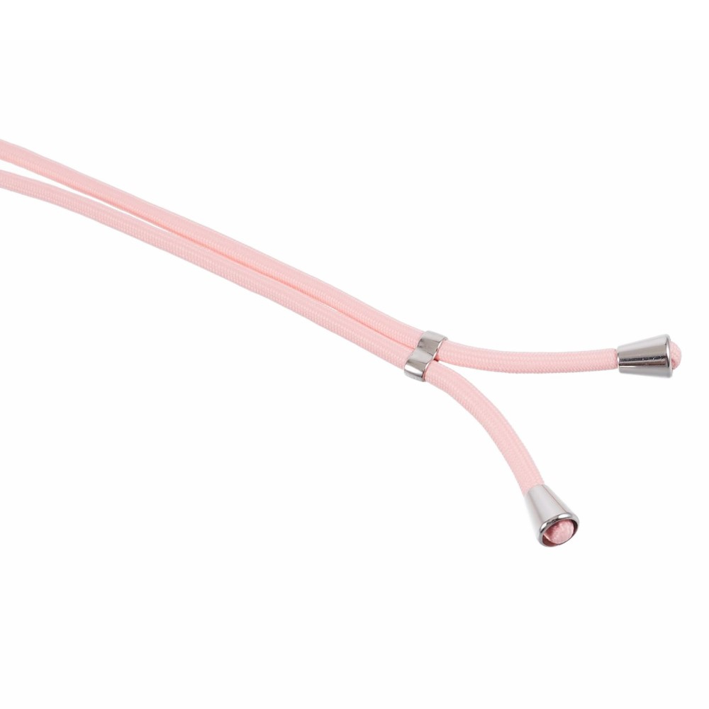 Xiaomi Redmi 12C Necklace Gummi Case Hülle   Handykette (140cm) - Rosa / Silber