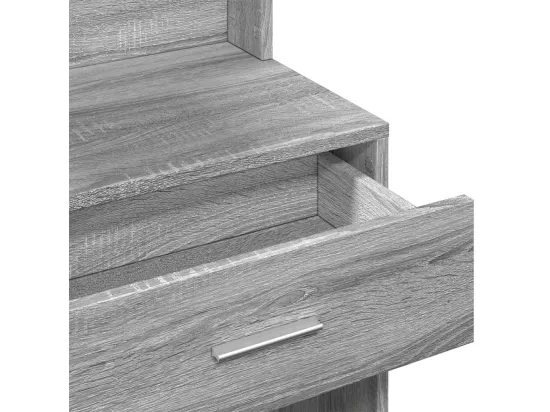 Coiffeuse avec armoire sonoma gris 80x35x132 cm