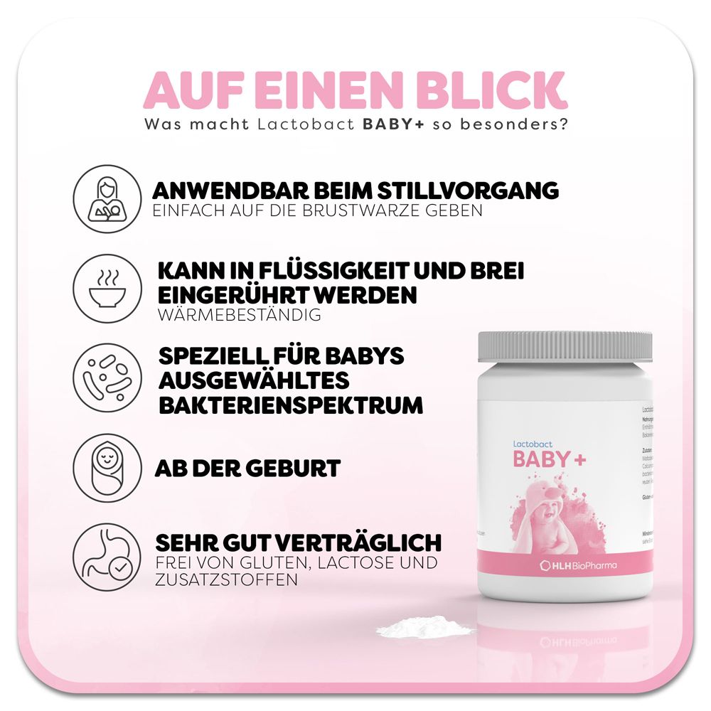 Lactobact BABY + - Darmaufbau ab dem Tag der Geburt