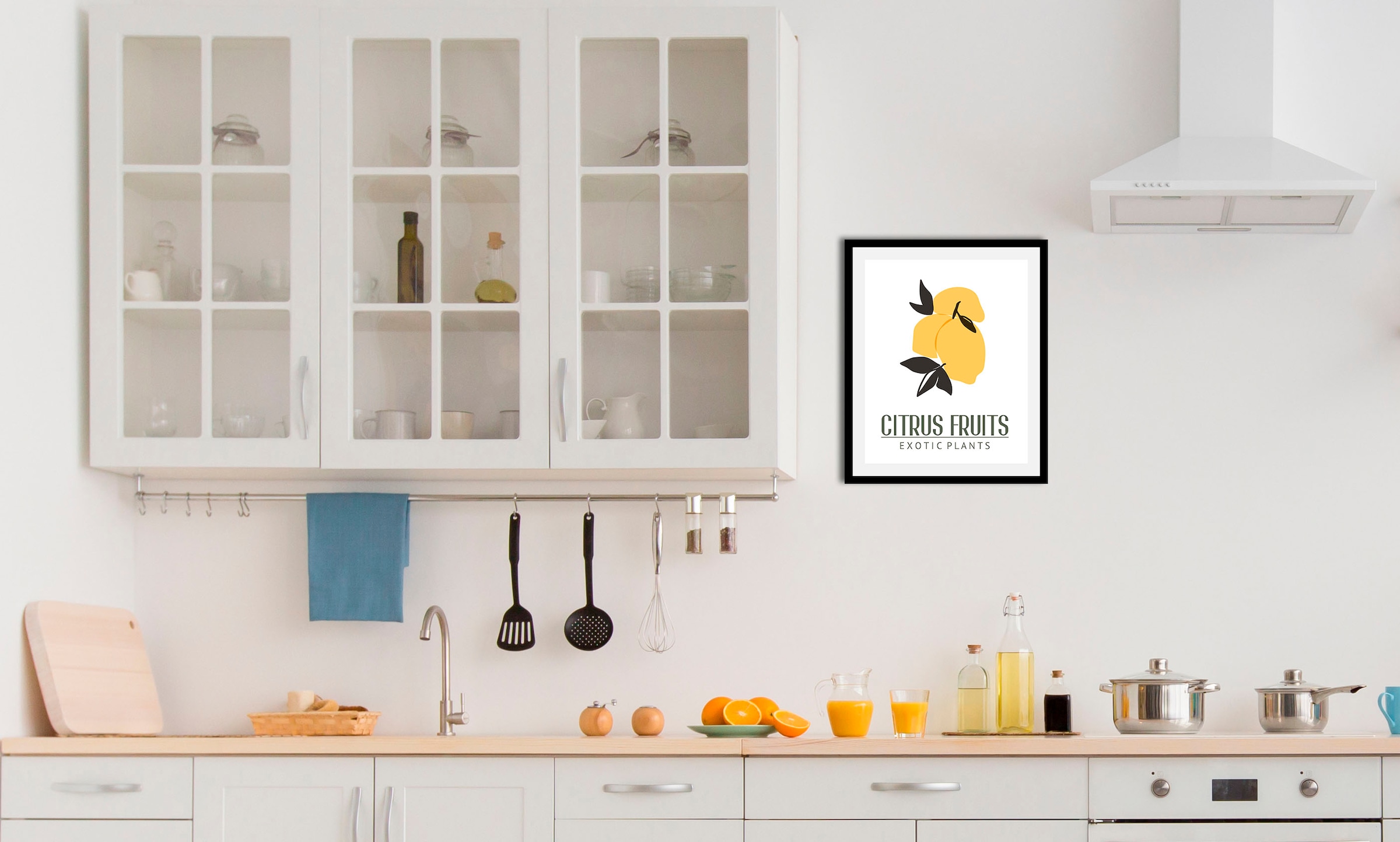 queence Bild »Citrus Fruits« Essen | Kunst | Lebensmittel | Obst | Obst Bilder | Schriftzug 1 Stk. tlg. gerahmt