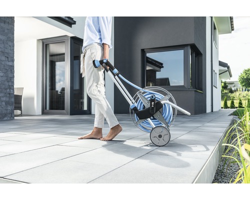 Metalen slangenwagen voor_q FQ-MSW 30 met tuinslang comfort 1/2