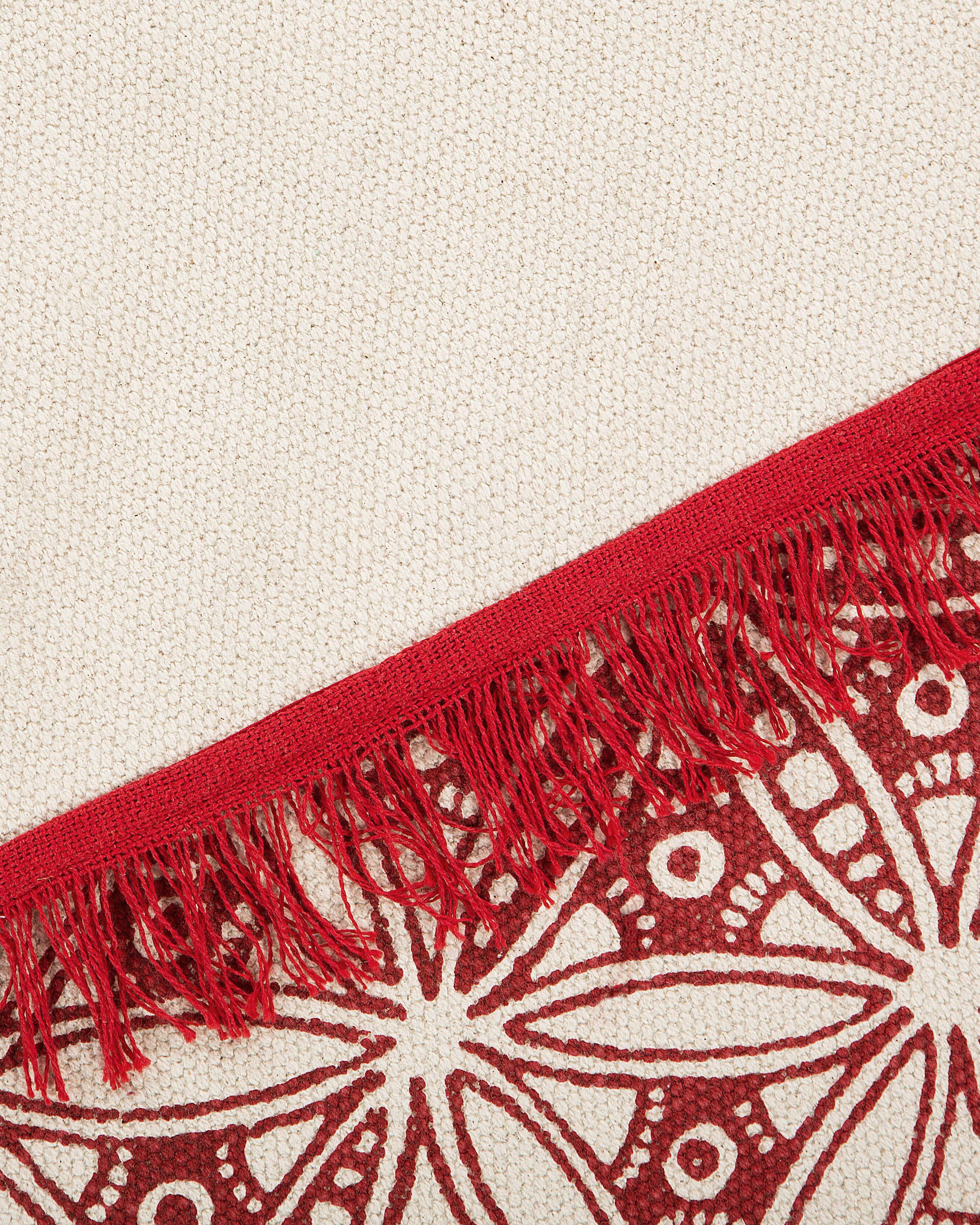Vloerkleed MEZITILI Rood ø 120 cm Katoen