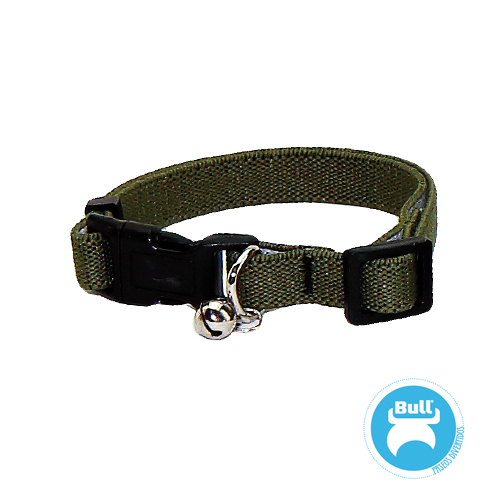Coleira elástica para gatos Bull (verde lisa)
