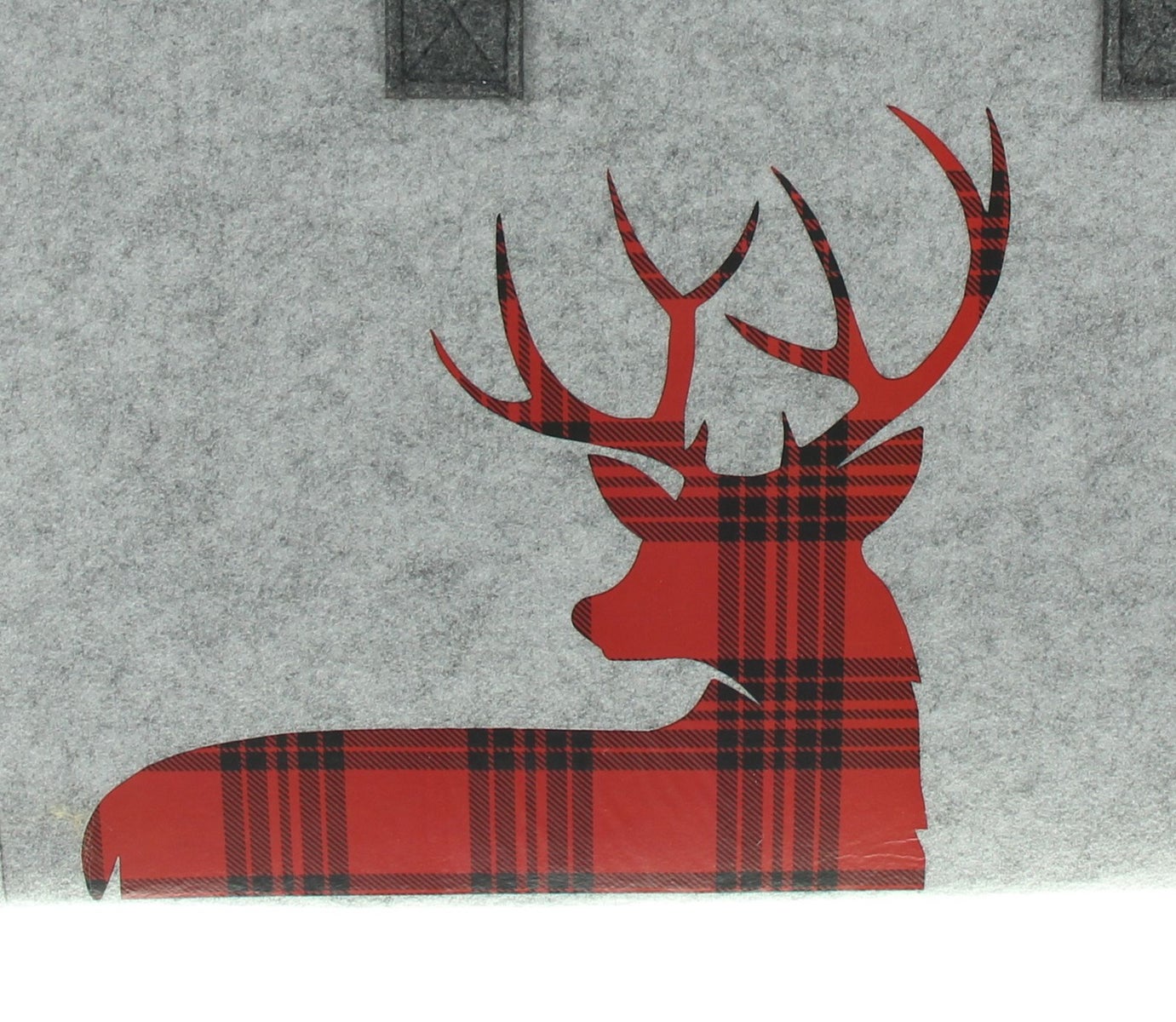 FRANK FLECHTWAREN | Vilttas met hertenruitpatroon, POLYESTER, 45 x 20 x 30 cm