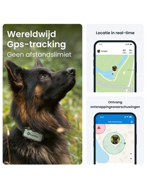 Tractive Gps Tracker Dog Xl Adventure - Hondenlocatievinder - 97x51x24 mm 115 g Grijs Geschiktvoorhonden>22kg