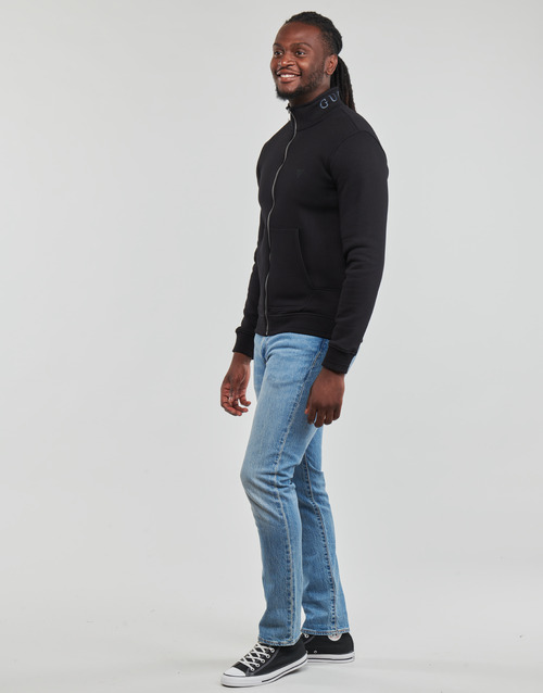 Guess - AL HIGH NECK FULLZIP SWEATSHIRT - Noir