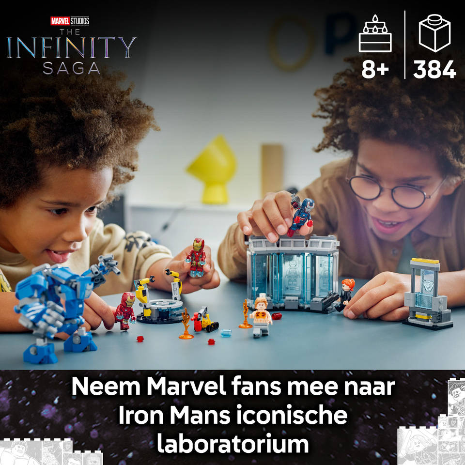 LEGO Marvel Iron Mans laboratorium: harnasruimte 76315