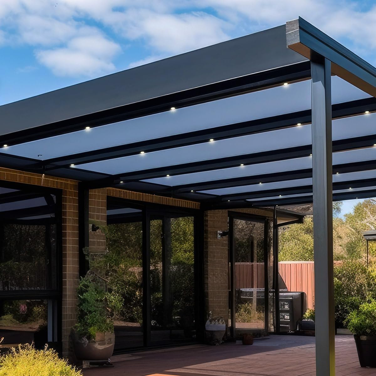 LongLife LED 6er Set Einbaustrahler Mini 3W 2700K anthrazit RAL 7016 IP65 Dimmbare Strahler für Terrassenüberdachung, Carports, Dachüberständen
