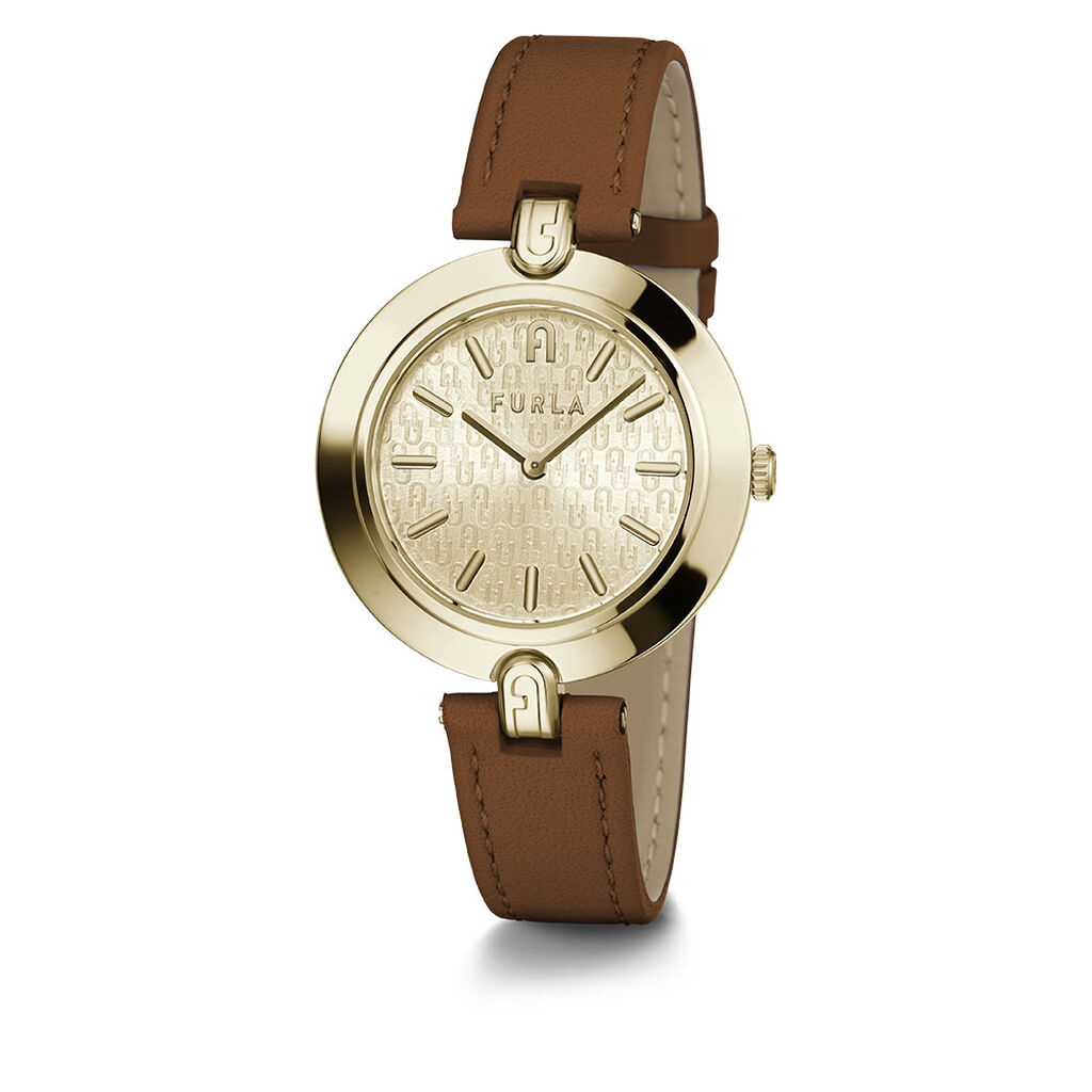 Montre Furla Logo Links Doré