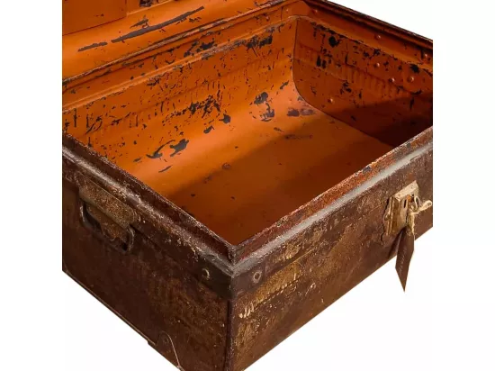 Valise en métal marron 60x40x28h