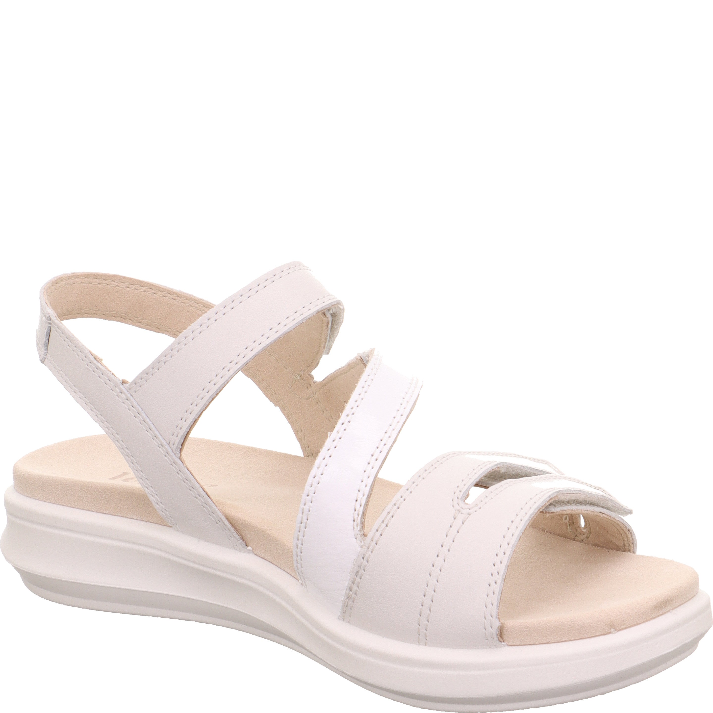 legero ELLA Damen  Sandale mit Klettverschluss - Farbe: Offwhite - Größe: 36