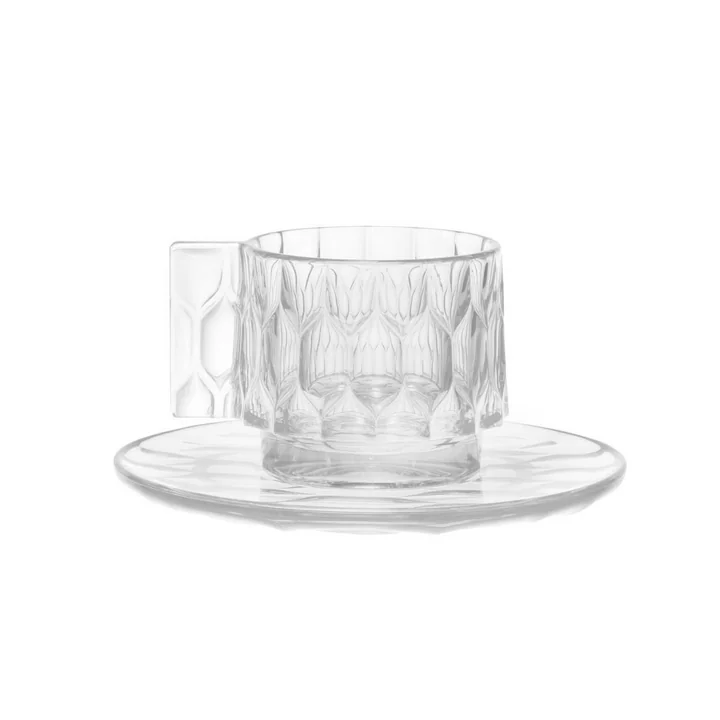 Kartell - Jellies Espresso Tasse und Untertasse, glasklar
