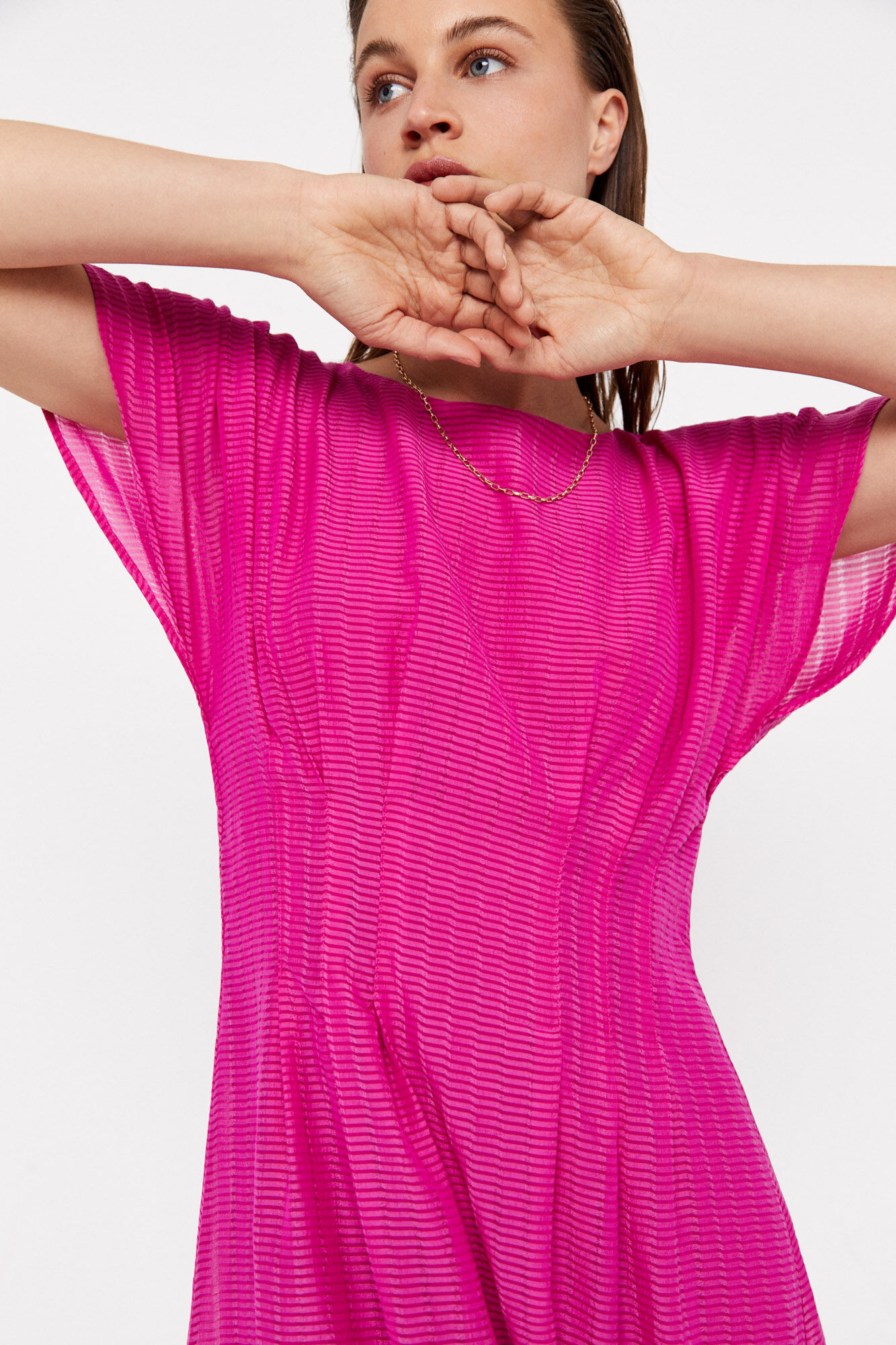 Vestido midi fluido - Roxo