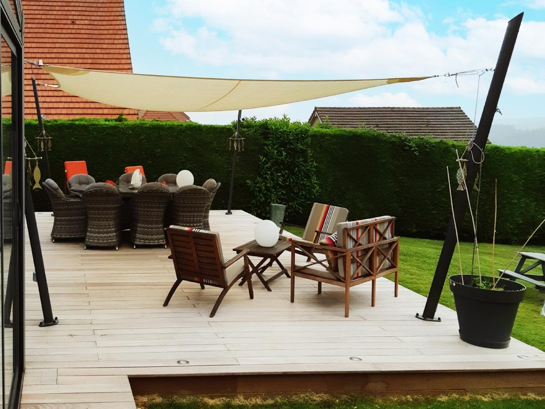 Maanta Ulisse 75° basisplaat schaduwdoek paal
