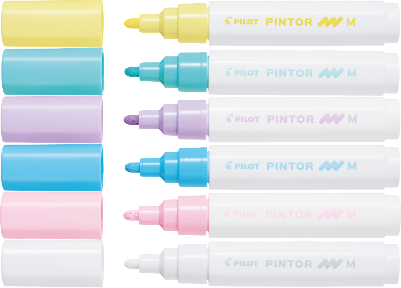 Pilot - Pintor Marker Fine Pastel Mix 6 farver (Medium Tip)