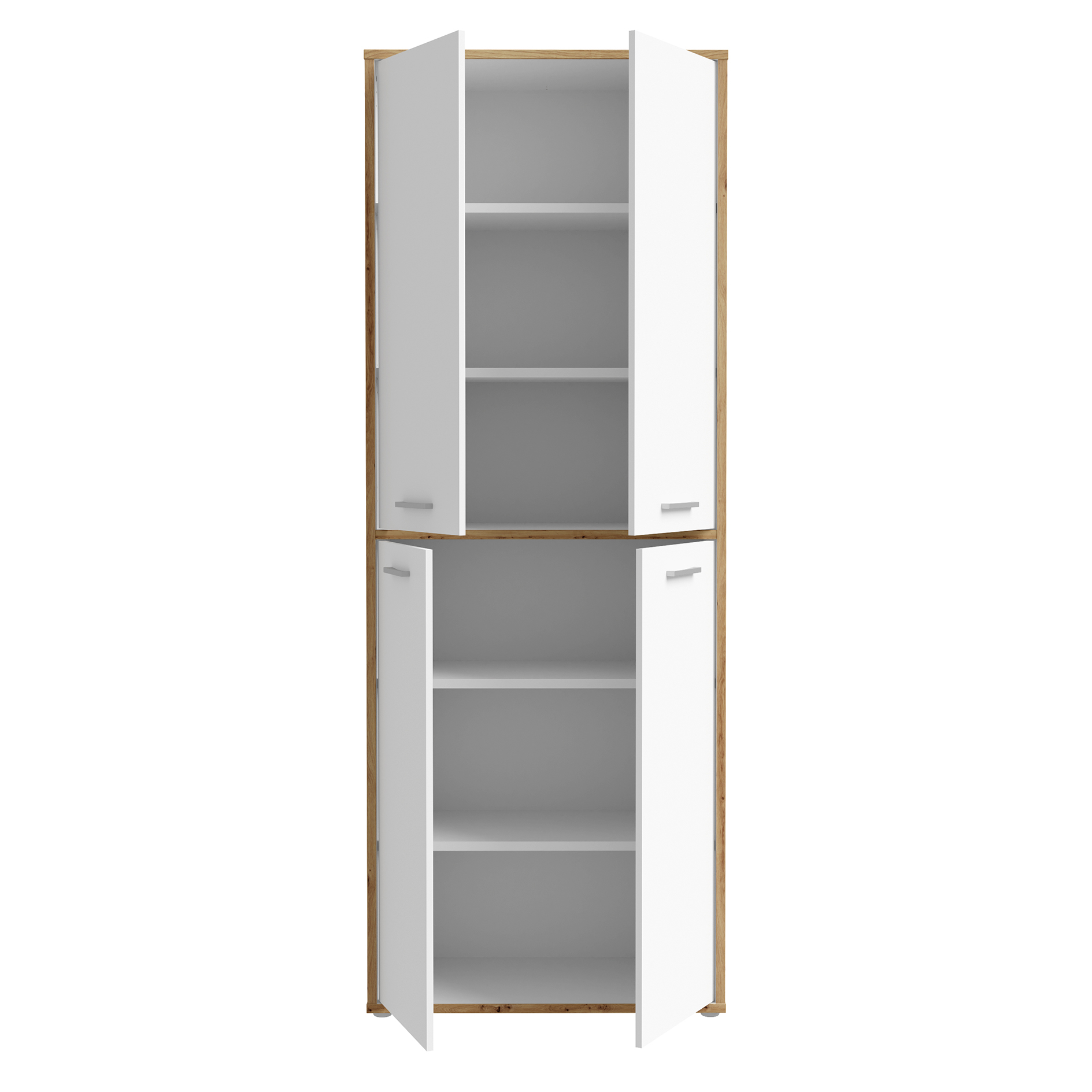 Schrank - weiß-Artisan Eiche - 85 cm breit