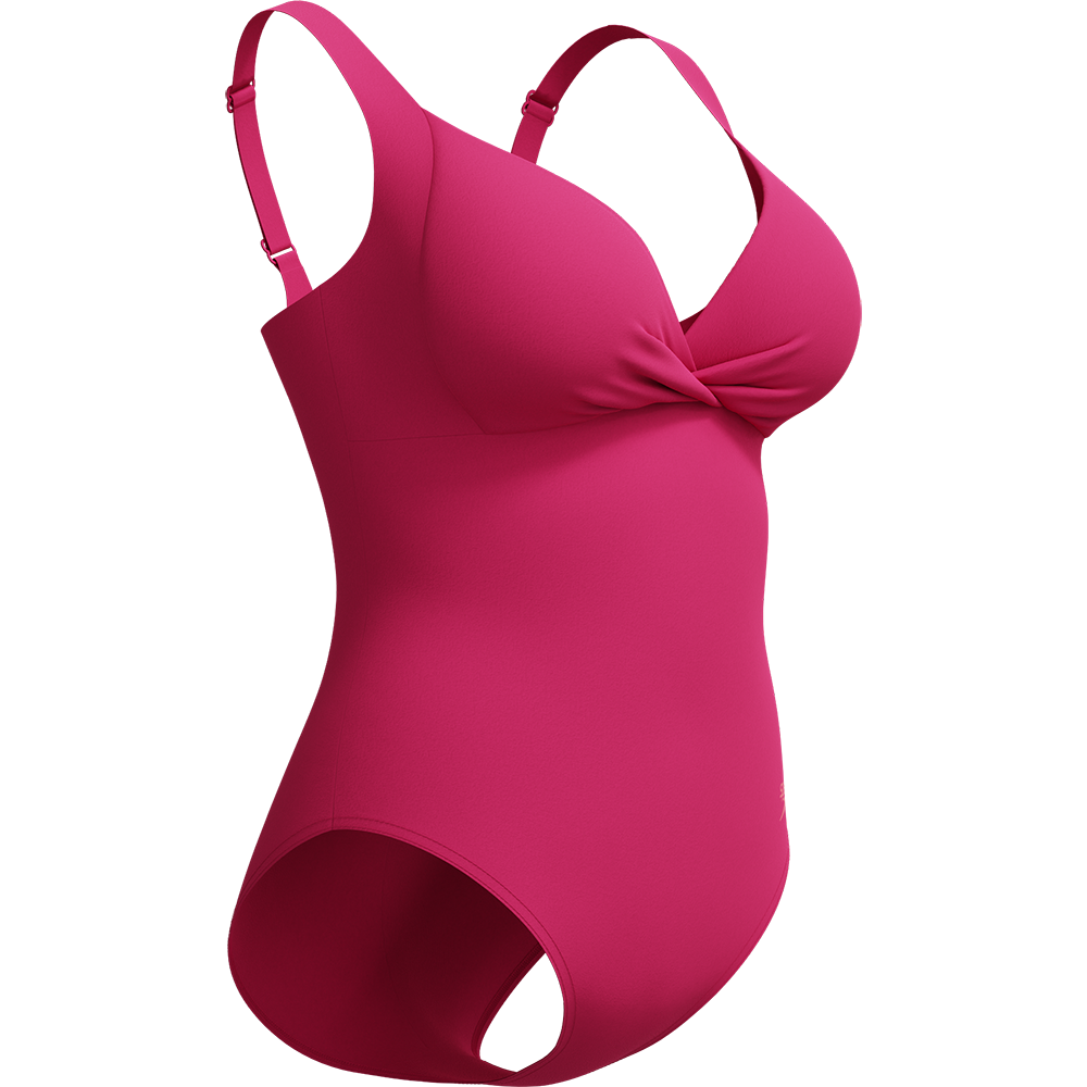 Speedo Shaping Cross Knot Badeanzug Damen raspberry fill
