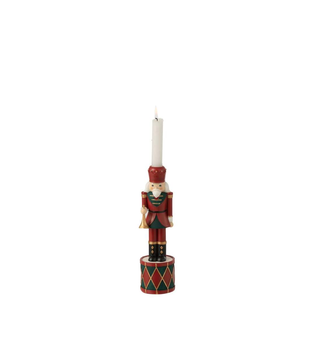 Paris Prix - Bougeoir De Noël casse-noisette 25cm Rouge