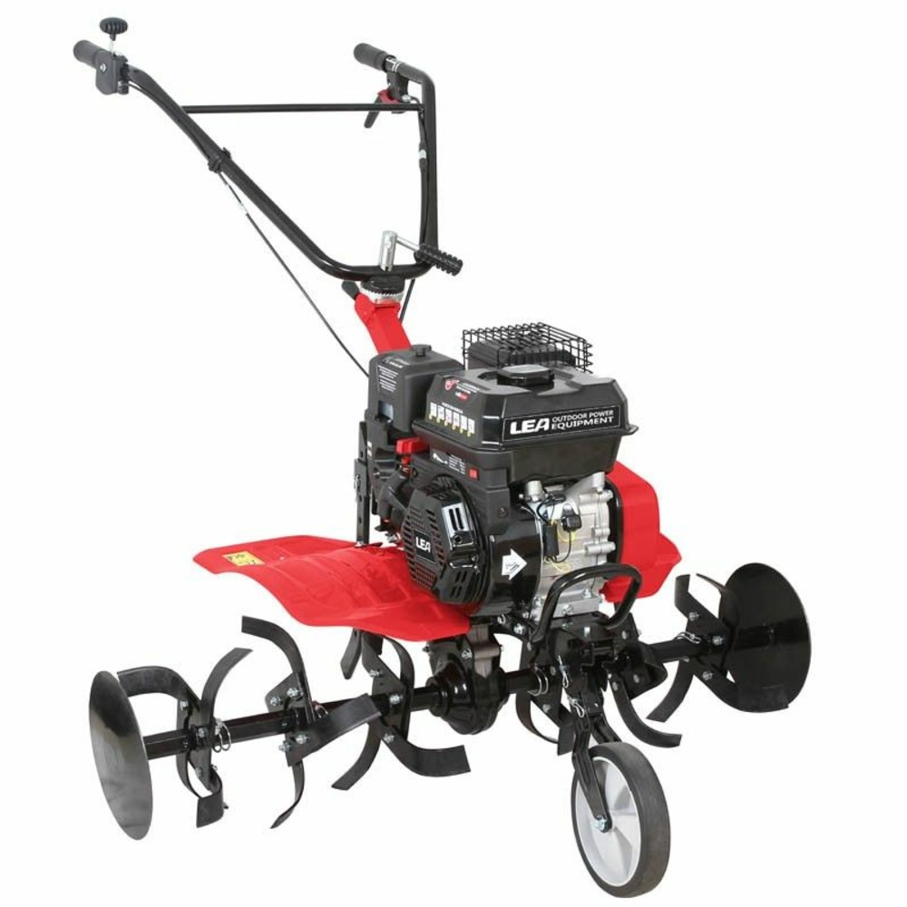 Motobineuse thermique 5,6cv 212cc roues 2 av 1 ar travail 105cm lea le4212-105dw