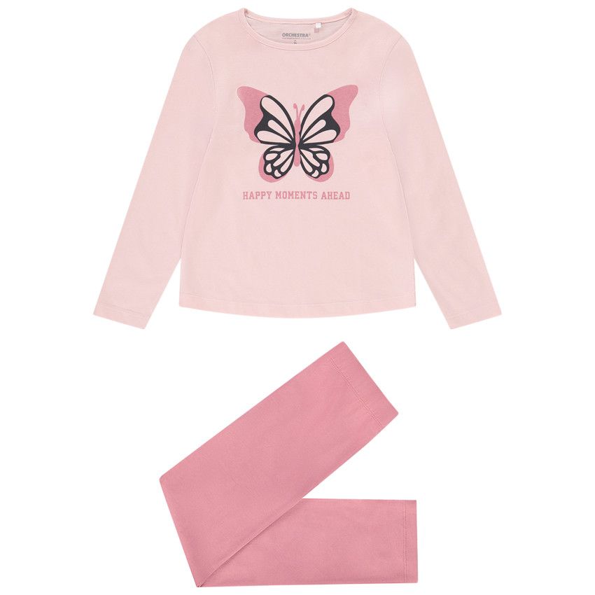 Pyjama 2 pièces en jersey pour fille - Multicolore