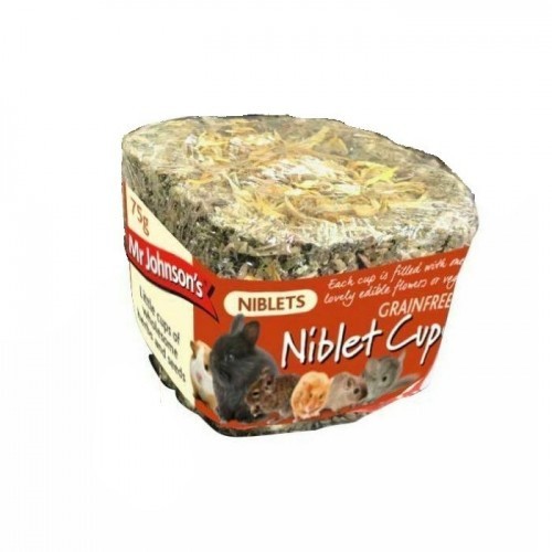 Copo de petisco para roedores com sabor natural
